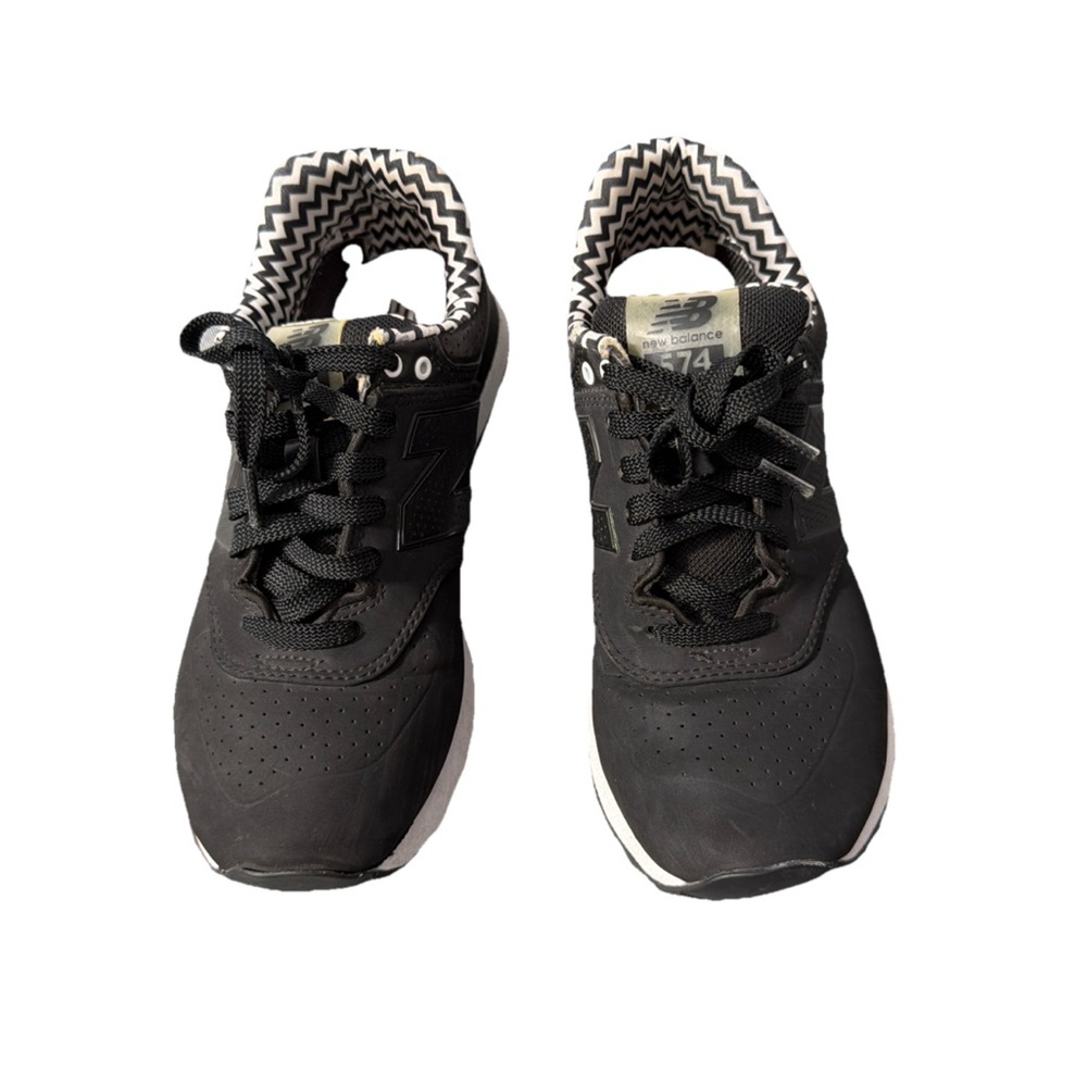 New New Balance 574 Black Chevron WL574ACD Women’s 7.5 Rare Z-13